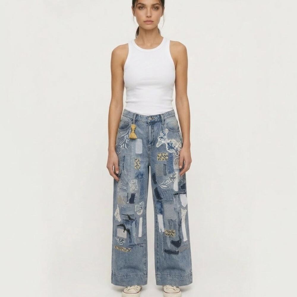 Upcycled Habitual Denim — One‑of‑a‑Kind Patchwork Jeans